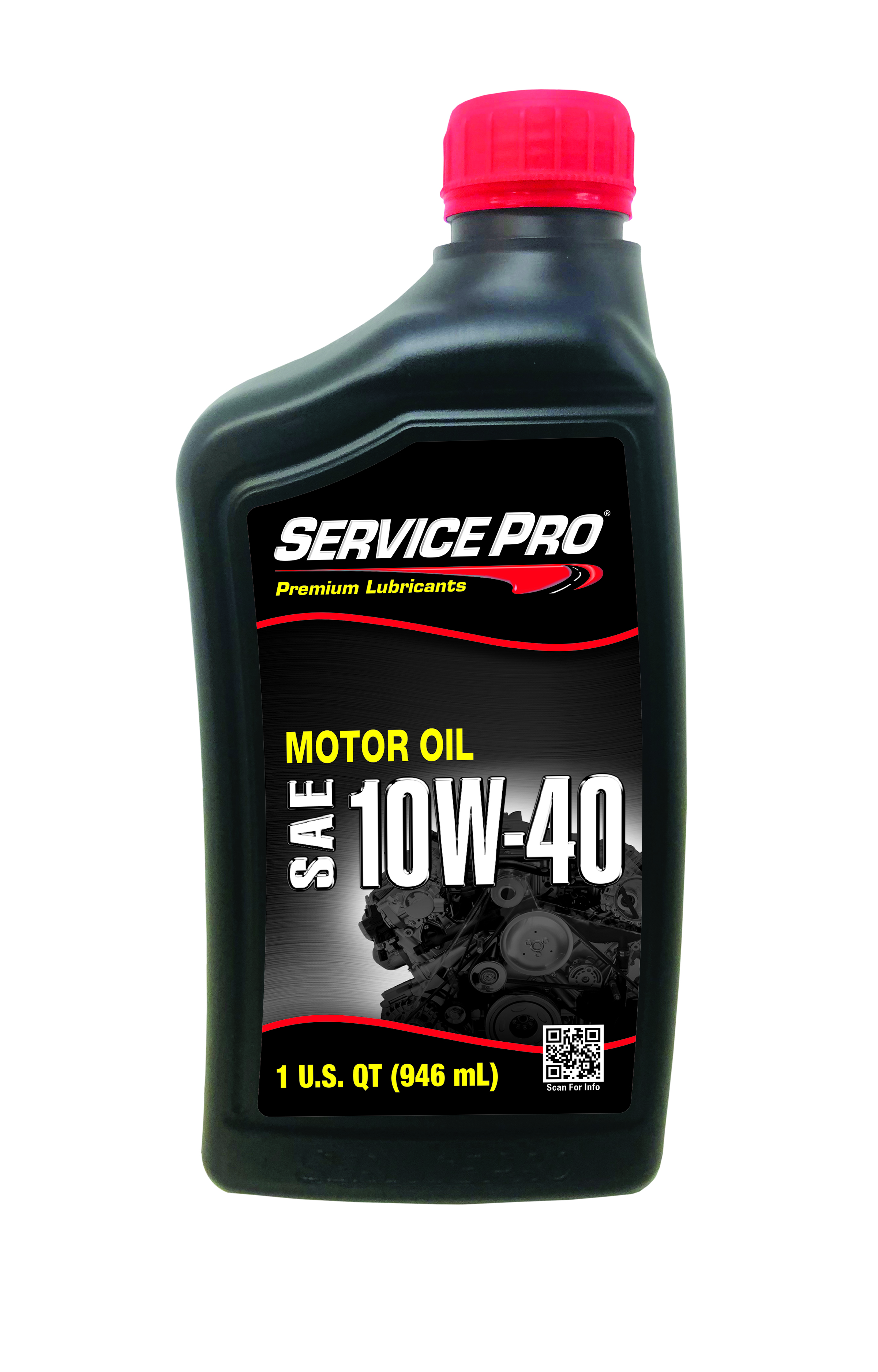 Service Pro® SAE 10W-40 Premium Motor Oil -  | Container: 1 Qt Bottle | Shipped as: Case of 6 X 1 Qt Bottles - Automotive Engine Oils